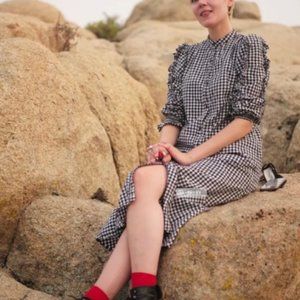 Gingham Ruffled Dress very Batsheva-like